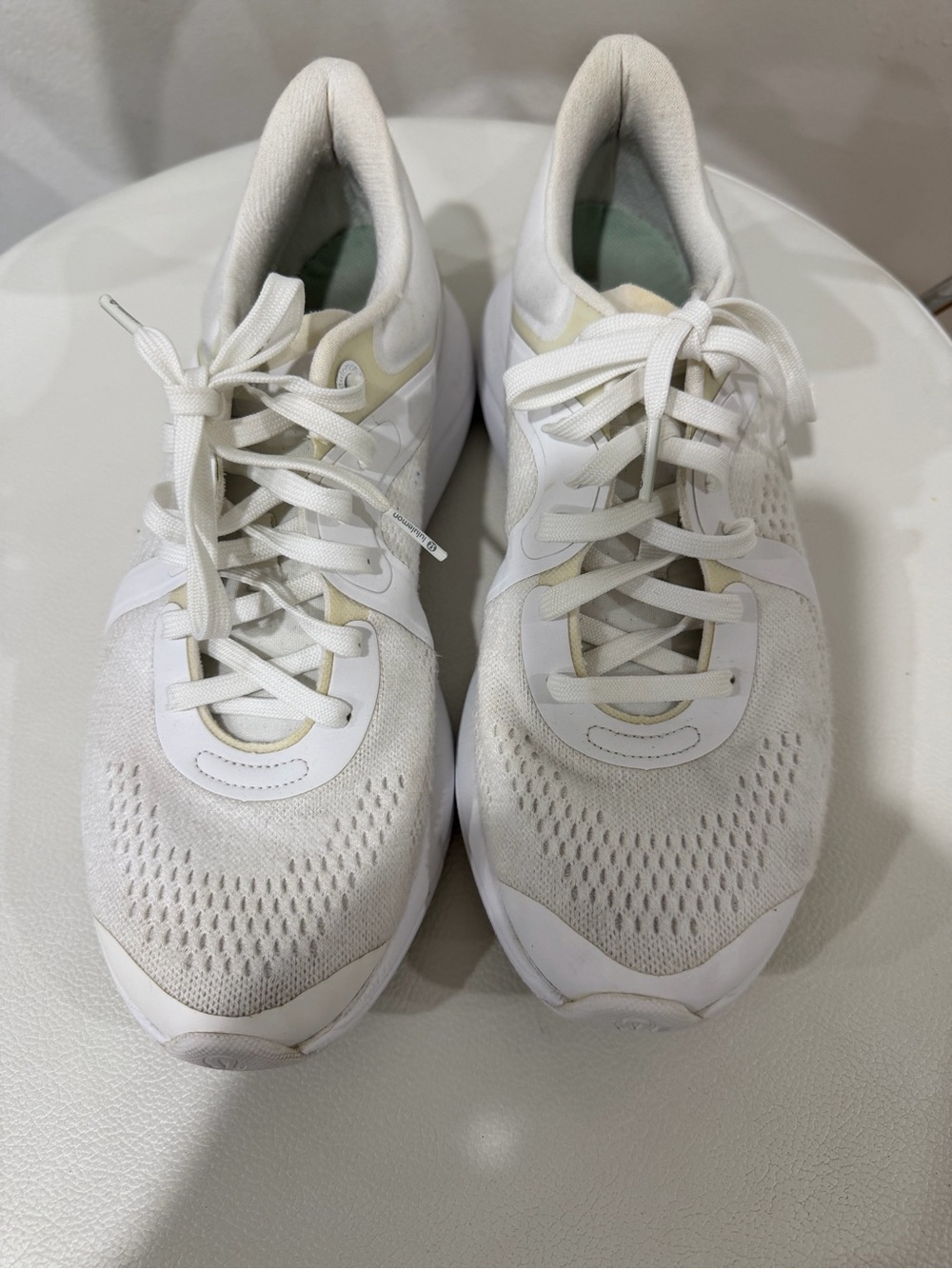 lululemon athletica White Men's Athletic Sneakers with Cream Accents